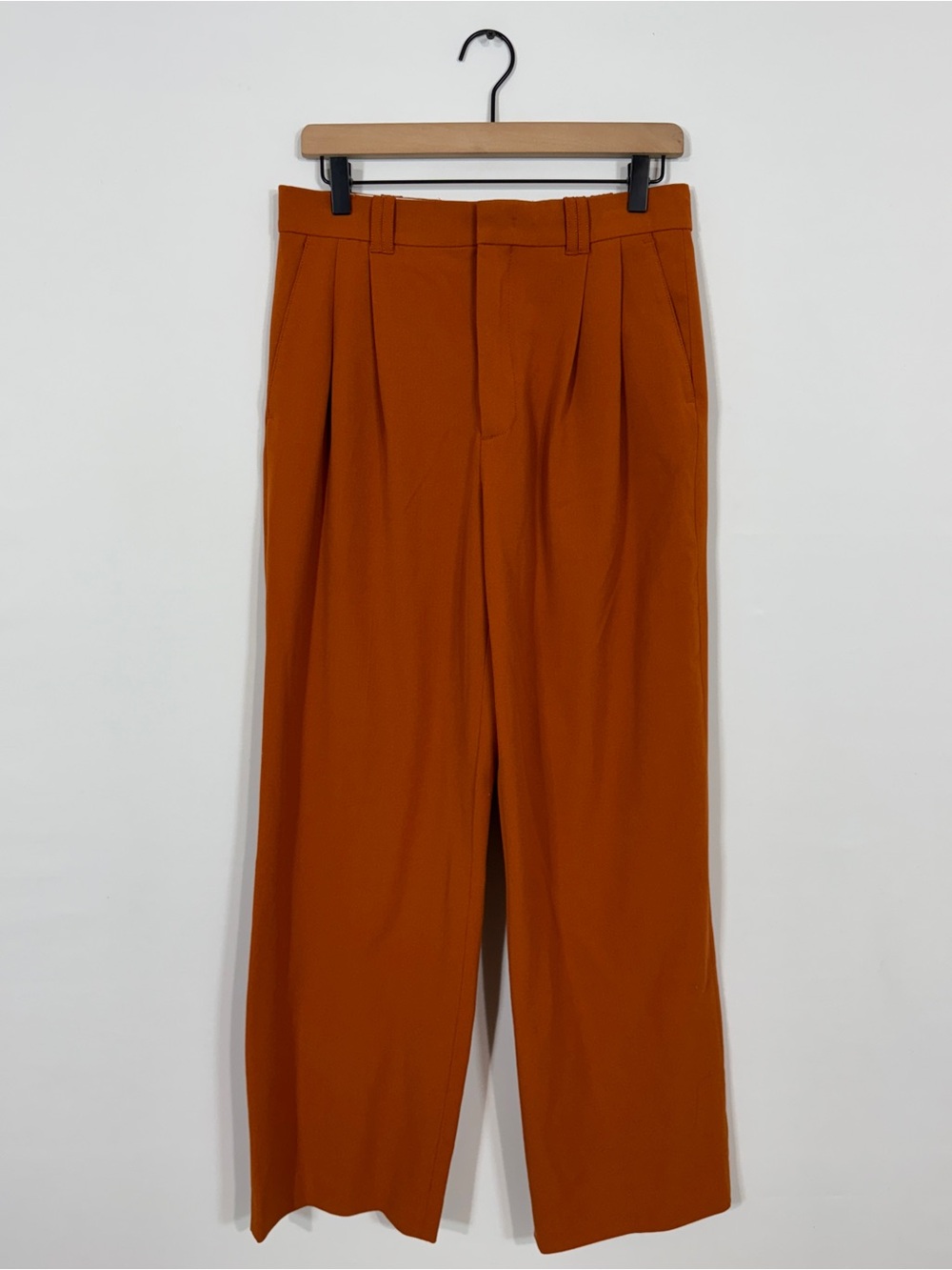 WP116 {Zara} Orange High Rise Wide Leg Dress Pants